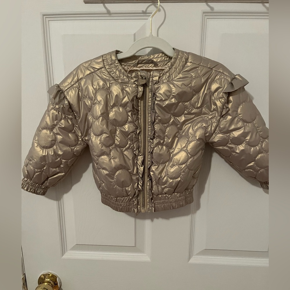 NWOT Chic Gold Puffer Jacket